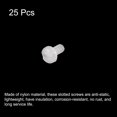 thumbnail image 3 of Unique Bargains Nylon Machine Screws, M2x4mm Slotted Pan Head Fasteners Bolts, White 25Pack, 3 of 4
