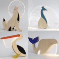 thumbnail image 3 of Wooden LED Decorative Light Animal Acrylic Night Light for Home Room Decoration, 3 of 6