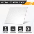 thumbnail image 4 of 1/8" Hot Rolled Steel Sheets, 8" x 8" Steel Plate Base Metal Sheet for Structural Support Construction Boards Industrial Use Machinery Manufacturing, Silver, 4 of 6