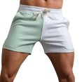 thumbnail image 2 of Mens Shorts Mens Casual Solid Color Casual Drawstring Pockets Elastic Sports Shorts, 2 of 9