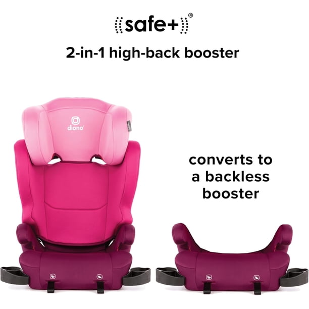 Diono Cambria 2 High Back Booster Car Seat, Belt-Positioning, 40