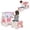 Pink, variant on Costway 3-In-1 Kids Art Easel with Stool Magnetic Dry-Erase Board with Book Rack Blue