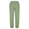 thumbnail image 4 of Girls Linen Pants Pants for Gymnastics Girls Medium And Large Children Casual Girls Solid Color Drawstring Sweatpants, 4 of 6