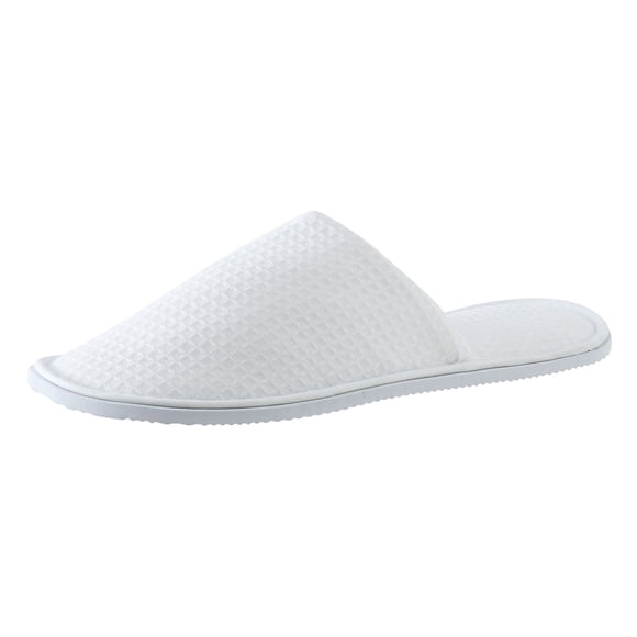 Ketyyh-chn99 Home Slippers Women Mens Shower Shoes Slippers Hotel Home Stay Coral Velvet Antiskid Sole Disposable Cotton Slippers (White, 9.5)