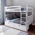 thumbnail image 1 of BEDSMART Solid Wood Full Over Full Bunk Bed With Storage | White, 1 of 7