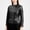 Black, variant on LOVZFMLL Jackets for Women Fashion Zipper Leather Tops With Pocket Short Coat Jacket
