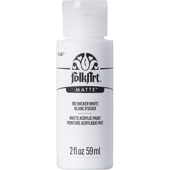 Folkart Matte Acrylic Craft Paint, 2 fl. oz., Wicker White