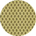thumbnail image 1 of Ahgly Company Tapis Rond Lavable en Machine Intérieur Transitionnel Rouge Brun, 8 Pieds Rond, 1 of 7