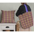 thumbnail image 5 of Soimoi Purple Heavy Canvas Fabric Gingham Check Decor Fabric Printed Yard 58 Inch Wide, 5 of 5