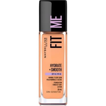 Maybelline Fit Me Hydrate + Smooth Fond De Teint FPS 18, Beige Ensoleillé