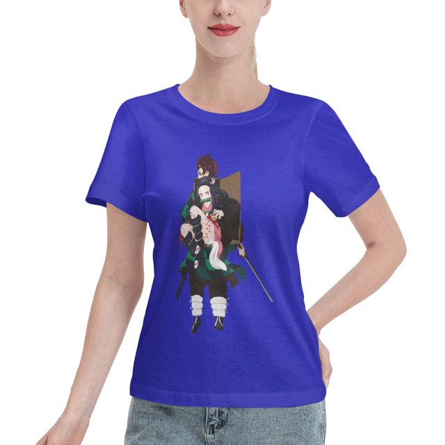 Women's Basic Short Sleeve T-Shirt Demon Slayer: Tanjirou and Nidouzi