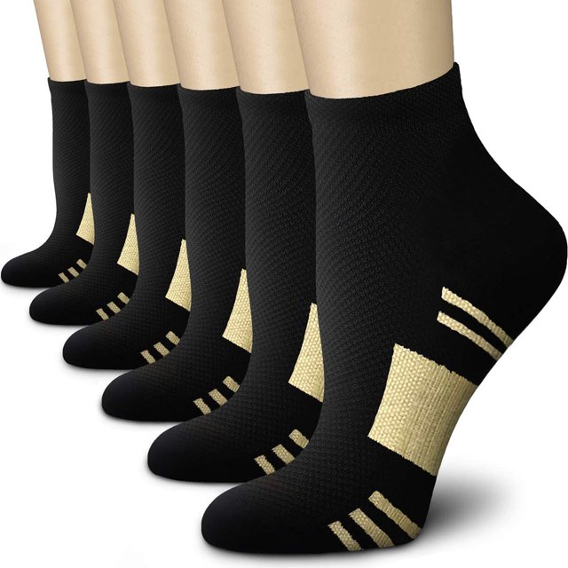 Bas de Compression pour Femmes et Hommes Circulation (3/6/7 Paires) 15-20 mmHg Est Idéal pour la Course Athlétique et le Cyclisme