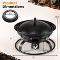 thumbnail image 3 of Gymax 21 Inch Diameter Propane Gas Fire Pit Patio Portable Fire Bowl w/ Cover Igniter, 3 of 9