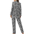 thumbnail image 2 of 2025 Femmes Décontracté Col à Revers Bouton Ensemble de Pyjama Imprimé à Carreaux Deux Pièces pour Femmes Ensemble Pyjama à Manches Longues Vêtements de Nuit pour Femmes Grande Taille, 2 of 8