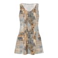 thumbnail image 4 of Ovzne Robes pour Femmes Robe Femme Robe Décontractée pour Femmes avec Poches Été Boho Robe de Plage Robe T-Shirts Robe Col en V Ample Robes Débardeur Robe de Printemps Imprimée Liquidation, 4 of 7