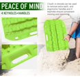 thumbnail image 5 of BUNKER INDUST Off Road Traction Boads 2 Pcs Short Recovery Track Traction Mats for 4WD Mud Sand Snow Ramps-Green Tire Traction Tool (Without Strap), 5 of 5