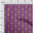 thumbnail image 1 of oneOone Silk Tabby Fabric Leaves Block Printed Fabric 1 Yard 42 Inch Wide, 1 of 4
