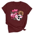 thumbnail image 1 of Meichang T-Shirts de la Saint-Valentin pour Femmes T-Shirts Graphiques Drôles d'Amour Hauts à Manches Courtes Col Rond T-Shirts de Printemps, 1 of 2