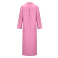 thumbnail image 4 of cfhntfmh Robes Maxi pour Femmes Décontractées d'Automne à Col, Manches Longues, Chemises Boutonnées, Robe Douce en Coton et Lin, 4 of 5