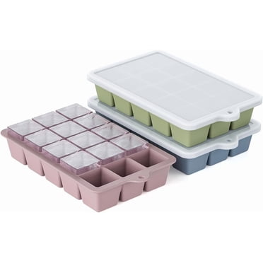 Silicone Ice Cube Tray 3 Pack, Easy Release Ice Cube Tray with lid, BPA Free Ice Cubes Trays for Freezer,Ice Cube Mould for Cocktail,Whiskey