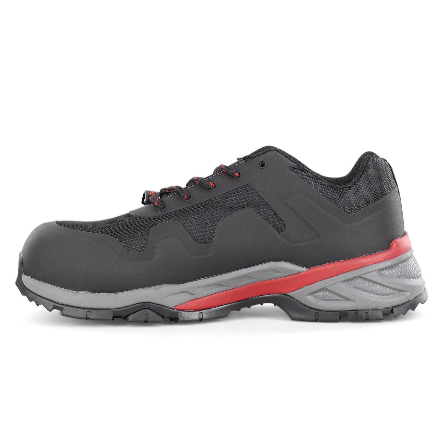 JB Goodhue Flair 16108 Men's Safety Work Shoes, Black/Red