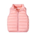 thumbnail image 1 of MIASHUI Vestes d'Hiver pour Enfants Unisexes Bébé Col Montant Fermeture Éclair Sans Manches, Rose, 4-5 Ans, 1 of 4