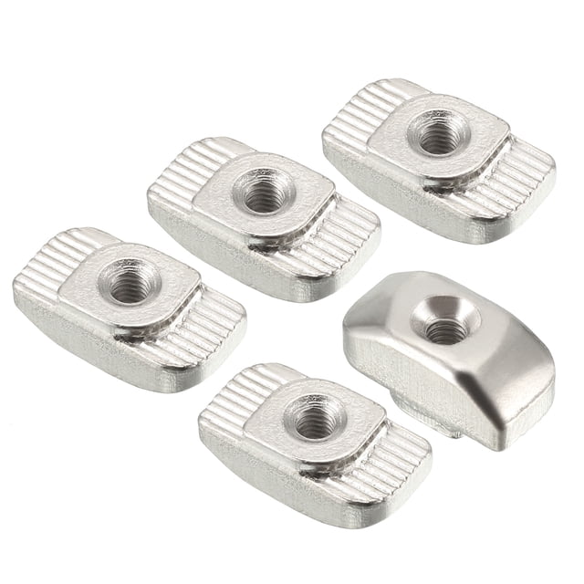 Unique Bargains Sliding T Slot Nuts, M3 Half Round Roll In T-Nut for 3030 Series Aluminum Extrusion Profile, Carbon Steel Nickel-plated,