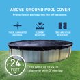 thumbnail image 2 of Swimline 24 Foot Round Swimming Pool Winter Cover and 3 4x4 Air Closing Pillows, 2 of 11