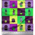 thumbnail image 1 of Soimoi Japan Crepe Satin Fabric Cactus Tree Print Fabric by The Yard 42 Inch Wide, 1 of 5