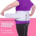 thumbnail image 3 of BraceAbility Plus Size Women's Back Brace for Female Lower Back Pain - XXL Ladies Soft White Elastic Lumbar Compression Obesity Support Belt Girdle is Discreet Under Clothes (2XL), 3 of 5