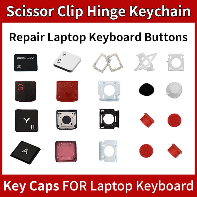 Replacement Keycap Key Cap Scissor Clip Hinge For HP OMEN COMPAQ ZBook Sleekbook EliteBook ENVY Probook Pavilion Laptop Keyboard 2 Keycap and Hinge