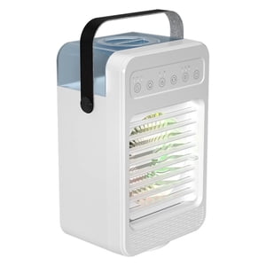 Portatif Air Climatiseurs, 180°Oscillation Mini Air Conditionneurs, 4 Vitesse du vent Portable AC, Lighti ambiant intégré AC Unité, grand réservoir d'eau Air Refroidisseur pour chambre/cuisine/Bureau/Desk[2024 UPGRADED]