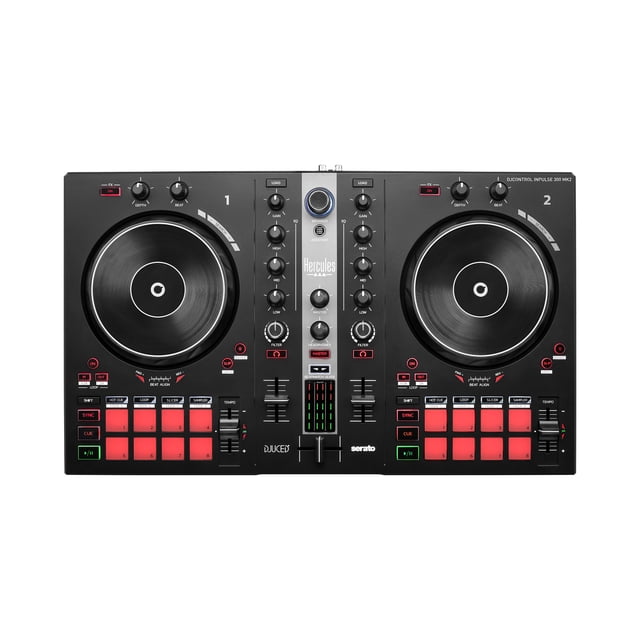 Hercules DJControl Inpulse 300 MK 2 USB DJ controller 2 decks with 16 pads and built in sound card DJ software and tutorials included