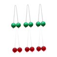 thumbnail image 3 of Siruishop 6 Pcs Balles d'Échelle Jeu de Cour Arrière Activités Intérieures Ou Extérieures Remplacement Rouge et Vert, 3 of 8