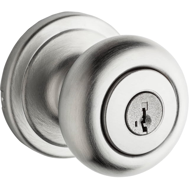 Troy Matte Front Door Knob with Lock and Key Exterior/Interior Door Handles with Lock Keyed Entry Door Knobs for Front Door Bedroom Bathroom & Office Traditional Home Décor