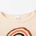 thumbnail image 4 of Baby Romper Letter Rainbow Print Crew Neck Short Sleeves Breathable with Bottom Snaps Jumpsuit, 4 of 7