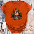 thumbnail image 5 of Dadaria Tee pour Femmes Chemise Orange Manches Courtes T-Shirt Col Rond Hauts Été Chandail Blouses 2TG, 5 of 5