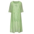 thumbnail image 4 of EGNMCR Robes de Fête pour Femmes Mode Femmes Décontractée Robe Sans Manches à Col en V Unie Manteau à Manches Longues Ensemble Deux Pièces, 4 of 6