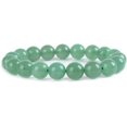 thumbnail image 1 of Angelstones Bracelet Extensible Unisexe en Perles Rondes 10 mm en Aventurine Verte Naturelle, 1 of 2