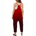 thumbnail image 4 of RXIRUCGD Girls Casual Jumpsuits Gradient Print Sleeveless Summer Rompers Long Pants With Pockets For 5-14 Years( Wine, Size:13 Years ), 4 of 6