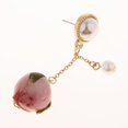 thumbnail image 3 of GUOOL 1 Paire de Boucles d'Oreilles en Résine Époxy 3D Fleurs Séchées Naturelles Bijoux B, 3 of 9