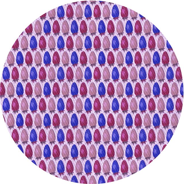 Ahgly Company Tapis d'Intérieur Ronds Transitionnels Lavables à la Machine, Violet Orchidée Foncé, 3 Pieds Rond