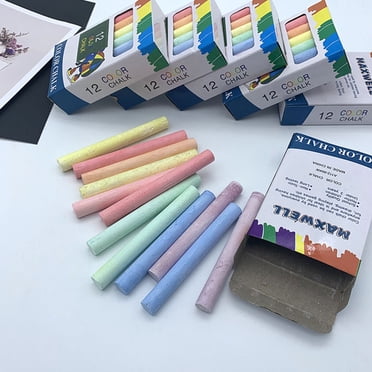 5pcs 12pcs Dustless White Chalks Kids Drawing Pen Non-toxic Chalk Kids Paint School Office Chalk Learning Tool, Colorful