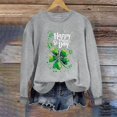 thumbnail image 5 of VKOYWKM Chandails de la Saint-Patrick pour Femmes Imprimé Trèfle Irlandais Chanceux Manches Longues Coupe Ample Col Rond Chandail, 5 of 5