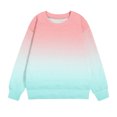 thumbnail image 3 of Yuyuzo Chandails en Molleton pour Filles Col Rond Manches Longues Décontracté Confortable Bloc de Couleur Chandail d'Automne, 3 of 4
