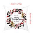 thumbnail image 2 of Agiferg Christmas New Pillowcase Rag Linen Pillowcase Back Cushion Cover, 2 of 2