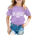 thumbnail image 1 of Camisole avec Soutien-Gorge, Mode Décontractée pour Enfants, Imprimé, Col Rond, Manches Courtes, T-Shirt Ample, 1 of 4