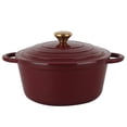thumbnail image 1 of 3.5 Litre Kitchen Star Cast Iron Dutch Oven 24cm, MERLOT, 1 of 6