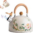 thumbnail image 1 of SPOORYYO Bouilloire à Sifflet Florale pour Cuisinière Bouilloire à Sifflet pour Cuisinière Bouilloire à Sifflet en Acier Inoxydable avec Poignée Bouilloire à Thé pour Cuisinière, 1 of 9