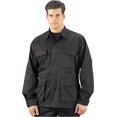 thumbnail image 1 of Rothco Poly/Cotton Twill Solid BDU Shirts - Black, Medium, 1 of 3